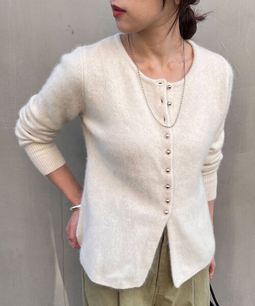 SHENERY ラクーンぺプラムカーディガン SHENERY ラクーンペプラム