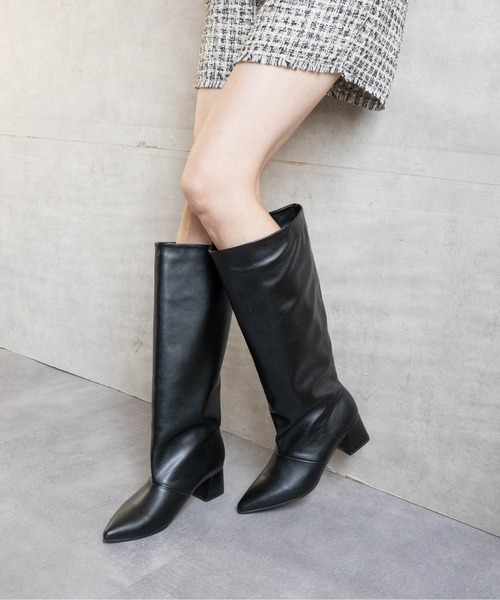 ブーツ ワイドシャフトロングブーツ レディース : ZOZOTOWN Yahoo!店