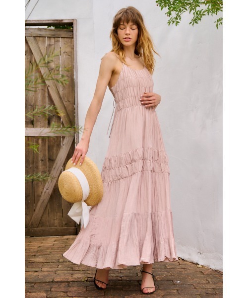 Estella.K ワンピース Haute Summer Dress シャーリングプリーツ