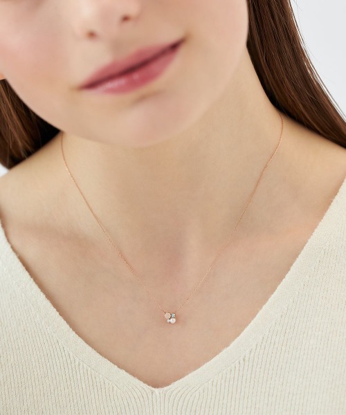 4℃（ヨンドシー） ネックレス 「6月誕生石」K10ピンクゴールド