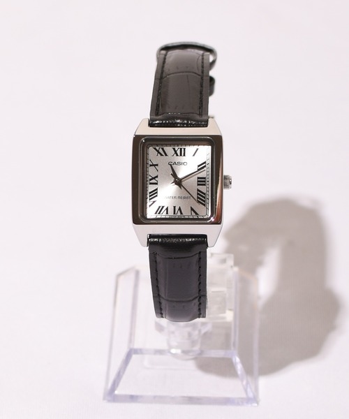 腕時計 「CASIO」クラシック スクエア レザー レディース : ZOZOTOWN