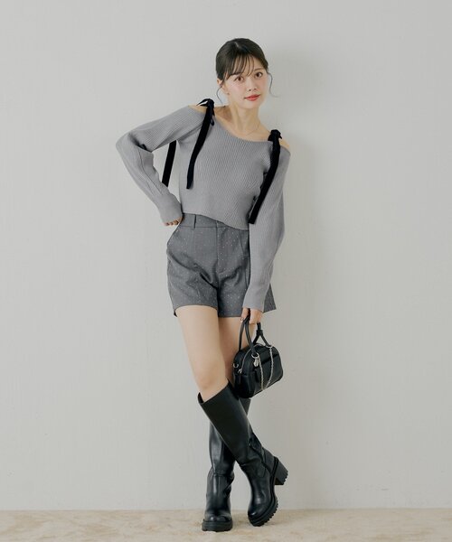 Chico（チコ） パンツ ラインストーンショートパンツ レディース