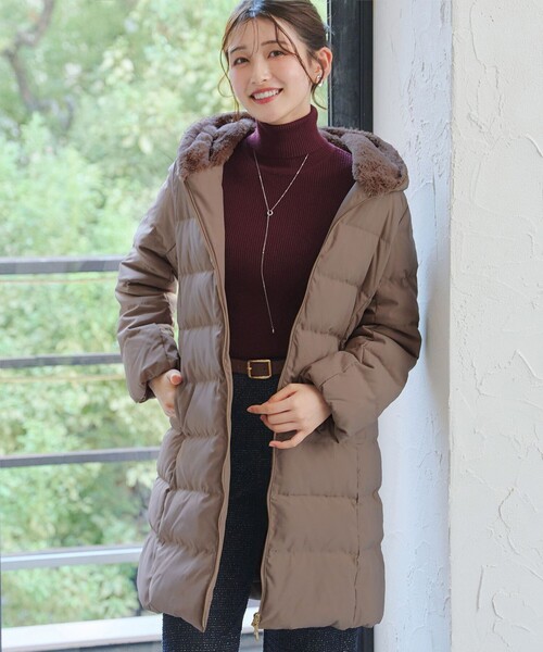 Tiaclasse ダウンコート ダウンジャケット フード裏エコファーダウン