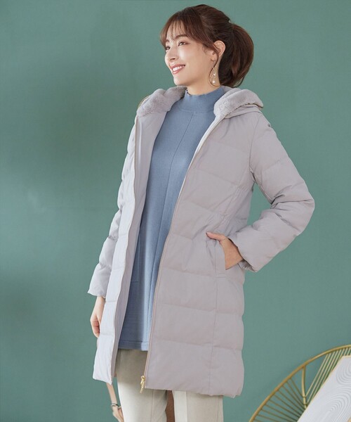 Tiaclasse ダウンコート ダウンジャケット フード裏エコファーダウン