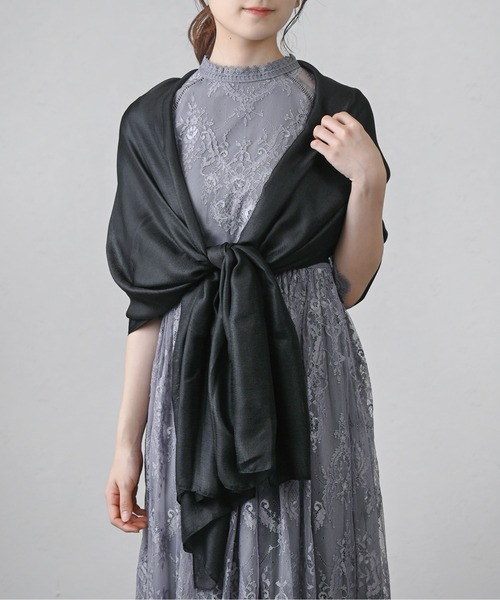 Kana ストール ドレススタイル ロング 結婚式 お呼ばれ ラメストール