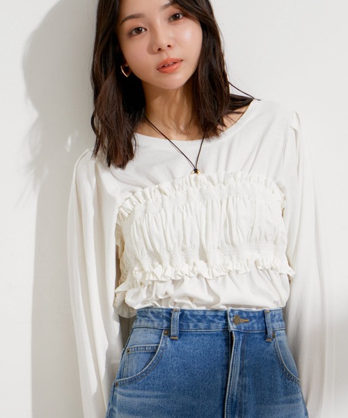 VIS（ビス） tシャツ ドッキングビスチェデザイントップス レディース