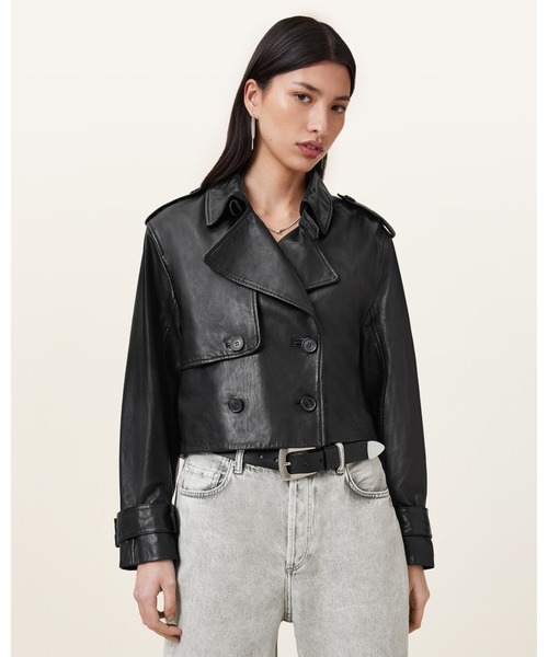 ALLSAINTS（オールセインツ） トレンチコート コート HENDRY CROPPED