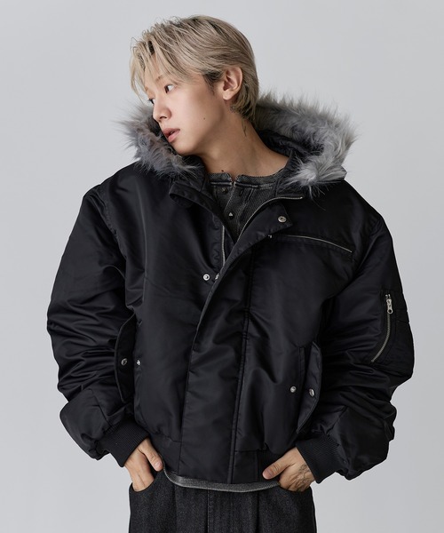 y2k flight jacket N-2B 平成ギャル - y2k N-2B fur flight jacket平成