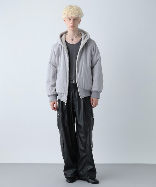 HARE（ハレ） カーゴパンツ 「SET UP対応」LUXEレザーカーゴパンツ