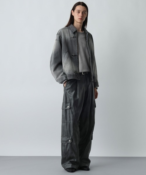 HARE（ハレ） カーゴパンツ 「SET UP対応」LUXEレザーカーゴパンツ