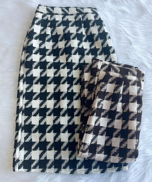 shoppinggo スカート スカート 千鳥格子 チェック ペンシルスカート