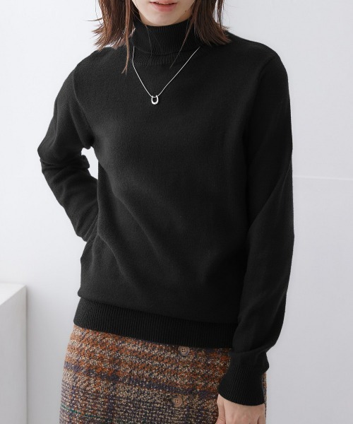 ニッセン（nissen） ニット セーター 洗えるタートルネックニット(毛玉