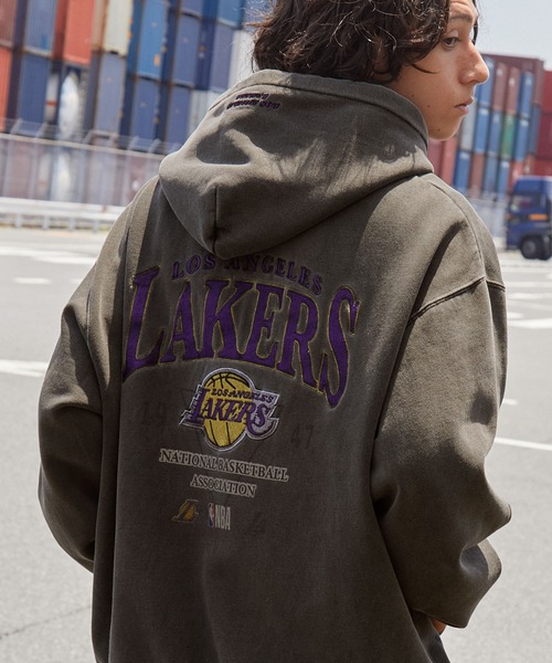 NBA パーカー NBA/エヌビーエー 別注 チームロゴ刺繍バックデザイン