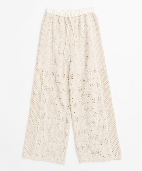 MAISON SPECIAL（メゾンスペシャル） パンツ Mixed Lace Easy Pants