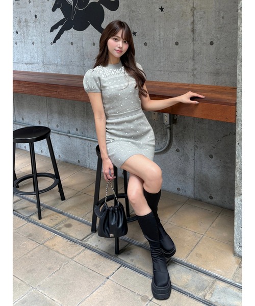 Darich（ダーリッチ） ワンピース ノルディックドットニットミニ