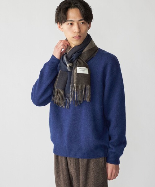 SHIPS（シップス） マフラー SHIPS: カシミヤ ダブルフェイス パネル