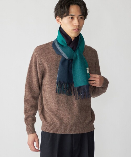 SHIPS（シップス） マフラー SHIPS: カシミヤ ダブルフェイス パネル