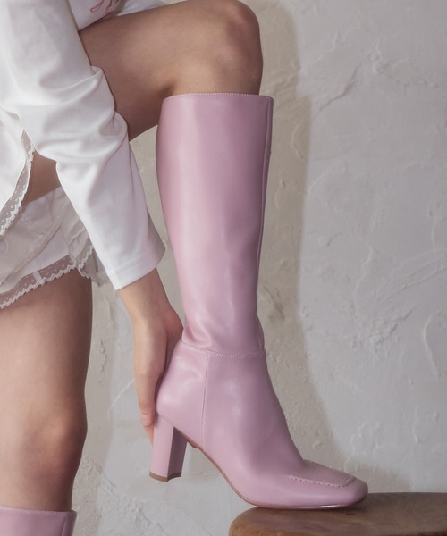 mieya mieya ブーツ 「mieya mieya」melt pink long boots/メルト
