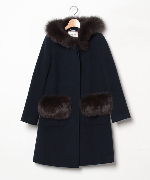 LAISSE PASSE（レッセパッセ） コート 38 ネイビー レディース