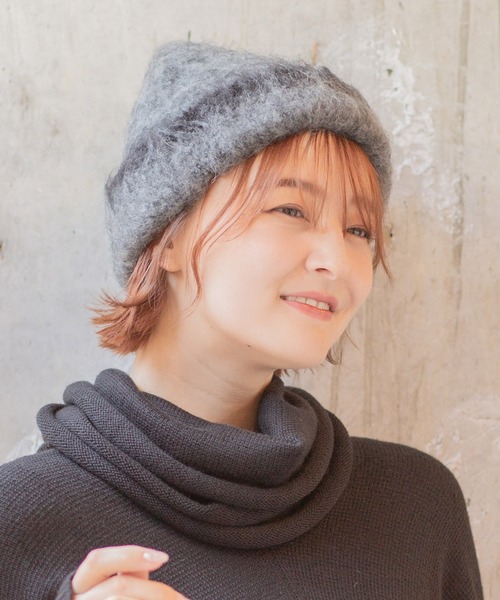 14+（イチヨンプラス） ニット帽 ニットキャップ MIXモヘア糸ワッチ