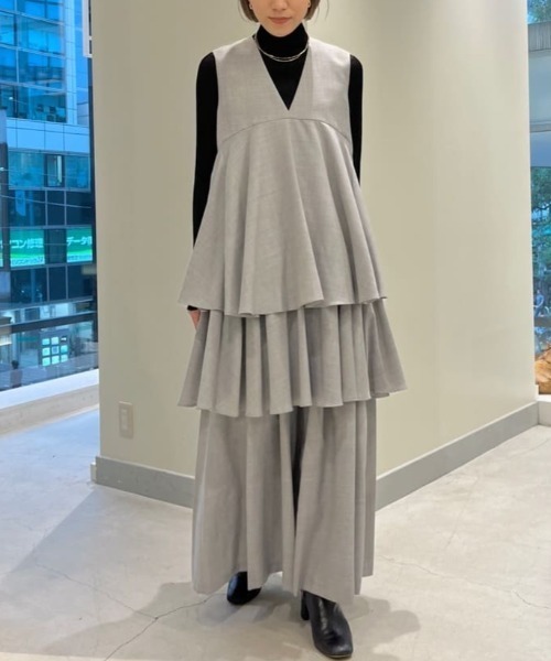 LE PHIL（ル フィル） ブラウス シャツ ドライウールジレブラウス