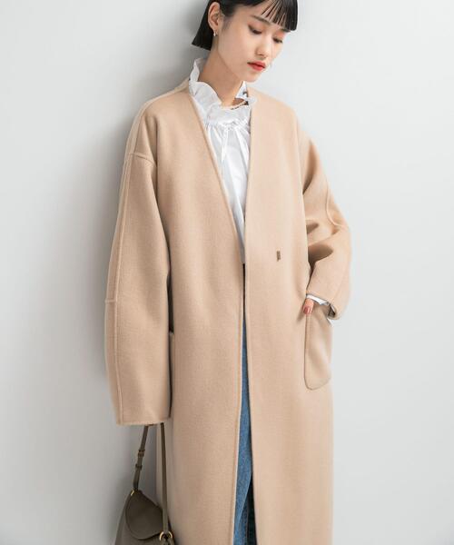 コート アウター カラーレスリバーロングコート レディース : ZOZOTOWN