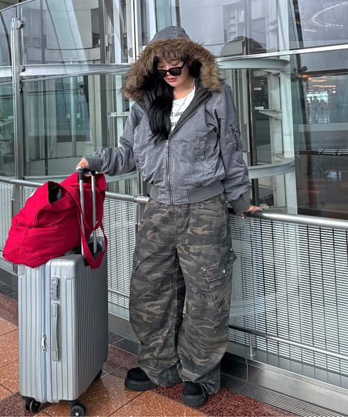 ma1 ma-1 3wayフェイクファーフードMA1 メンズ レディース : ZOZOTOWN