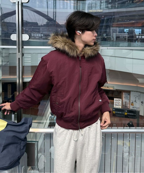 ma1 ma-1 3wayフェイクファーフードMA1 メンズ レディース : ZOZOTOWN