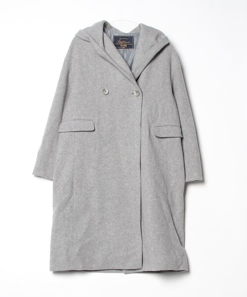 SLOBE IENAスローブイエナウール ロングコート ベルト付 ライトグレー