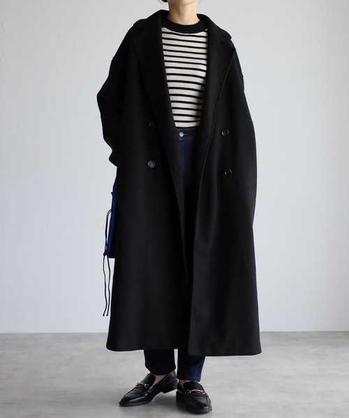 CINOH（チノ） チェスターコート 38 ネイビー レディース : ZOZOTOWN