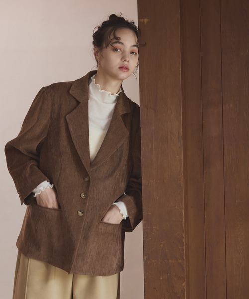 OLUN ジャケット テーラードジャケット Loose basic mall jacket