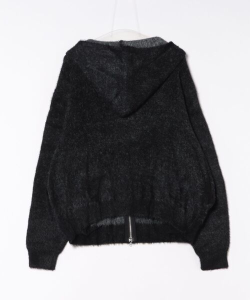 Revo. パーカー Y2K グランジ ロゴジャガード シャギーニット ダブル