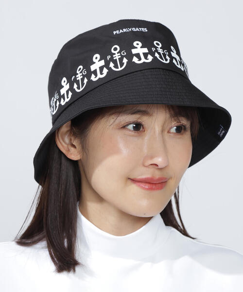 新品未使用】PEARLY GATES韓国ブラック バケットハット 新品・未使用