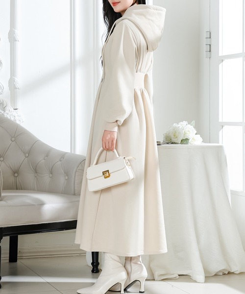 Lace Ladies（レースレディース） ワンピース フード付き タック