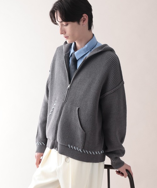 RAGEBLUE（レイジブルー） セーター ニット HAND-STITCHED KNIT ZIP