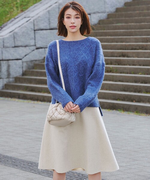 Tiaclasse スカート ラメツイードAラインフレアスカート : ZOZOTOWN