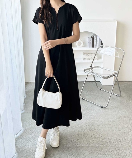 GeeRA（ジーラ） ワンピース 着痩せしたいならこれ！前後2WAYハーフ