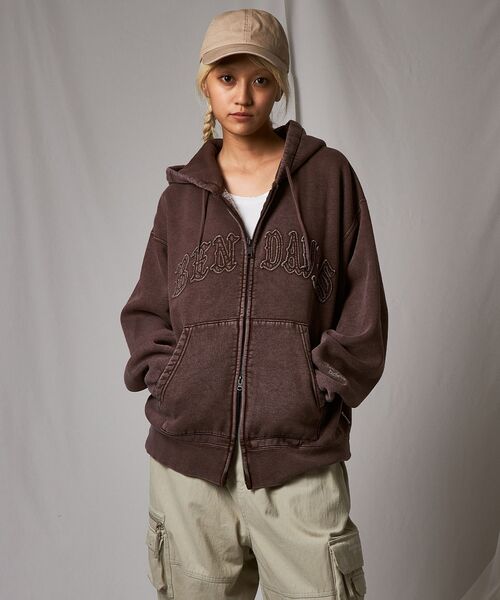 BEN DAVIS（ベンデイビス） パーカー 「」LETTERS FADED ZIP HOODIE