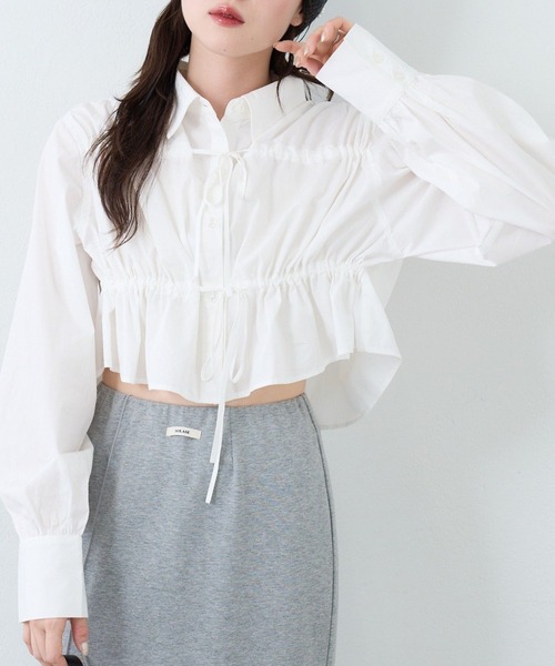 Kastane（カスタネ） ブラウス シャツ フロントリボンシャツ
