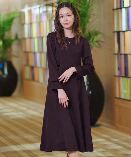 Tiaclasse ワンピース 「安田美沙子さん着用」ベロアラインフレア