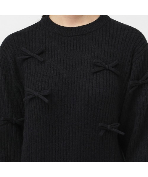 Jack Bunny!!（ジャックバニー） ニット セーター 7G2PLY 袋編みリボン