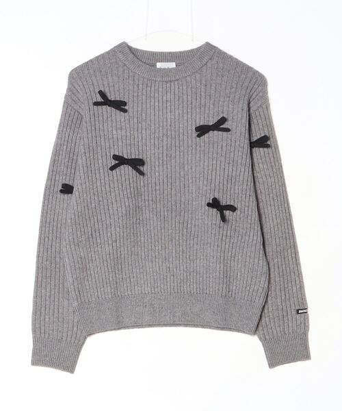 Jack Bunny!!（ジャックバニー） ニット セーター 7G2PLY 袋編みリボン