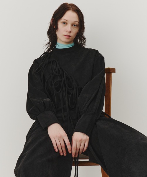 PERNA（ペルナ） オールインワン コーデュロイリボンオールインワン