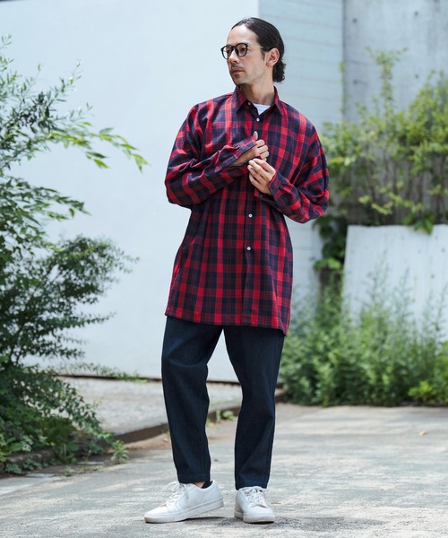 CAMBIO（カンビオ） シャツ ms5752-オーバーサイズミドル丈チェック