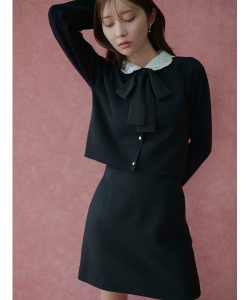 CELFORD（セルフォード） カーディガン デタッチャブルレースカラー