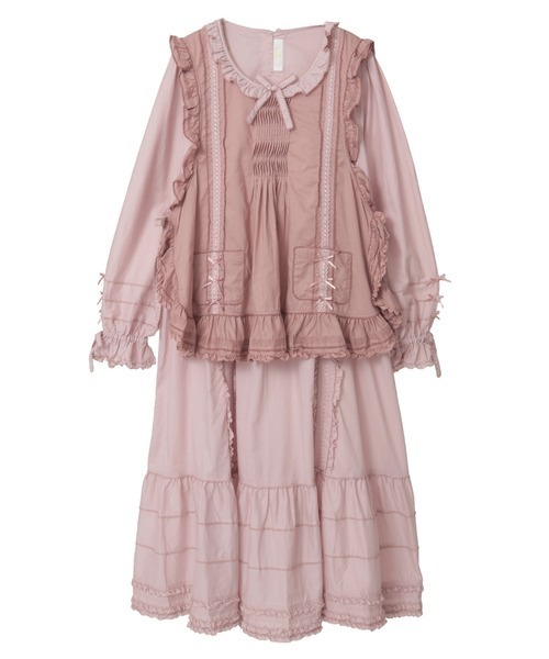 PINK HOUSE（ピンクハウス） ワンピース タブリエ付きワンピース