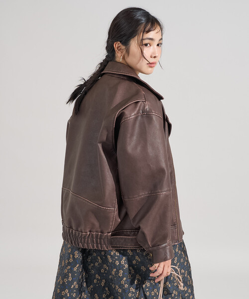 UK製ヴィンテージGapelle レザージャケット フリンジスタッズ本革