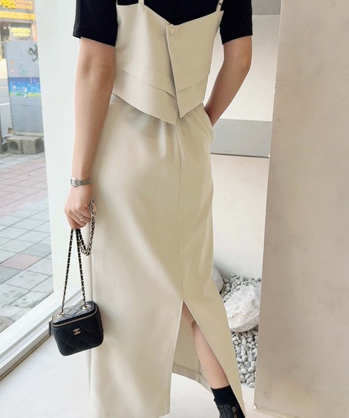 eaphi ビスチェ スカートセット アイボリー 淡色 eaphi ビスチェ