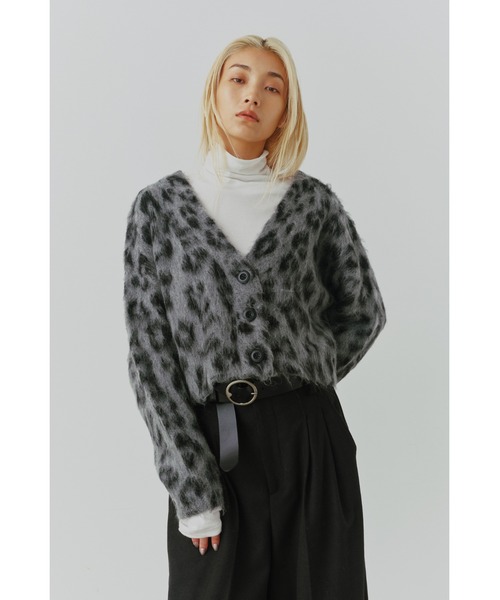 ALEXIA STAM（アリシアスタン） カーディガン Leopard Knit Cardigan