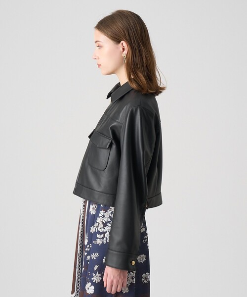 ANAYI（アナイ） レザージャケット ライダース ラムレザーステンカラー